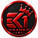ek1 Games red gaming logo with crown